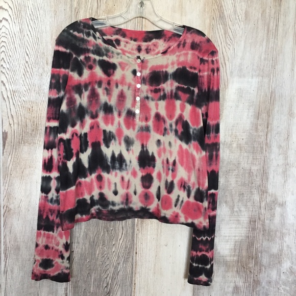 Calvin Klein Jeans Tops - Calvin Klein Jeans Henley Tie Dye S